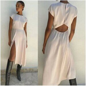 ARITZIA BABATON pale pink Hamptons midi dress